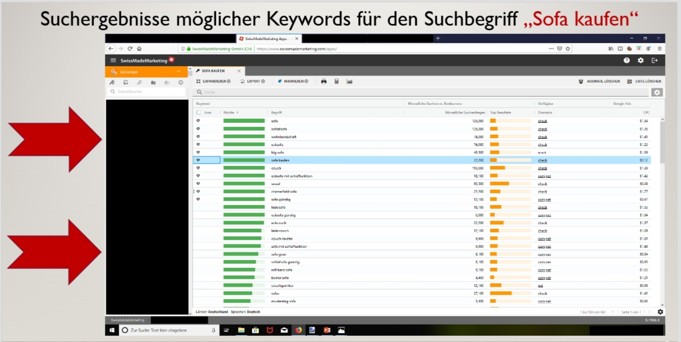 Günstige Keywords finden